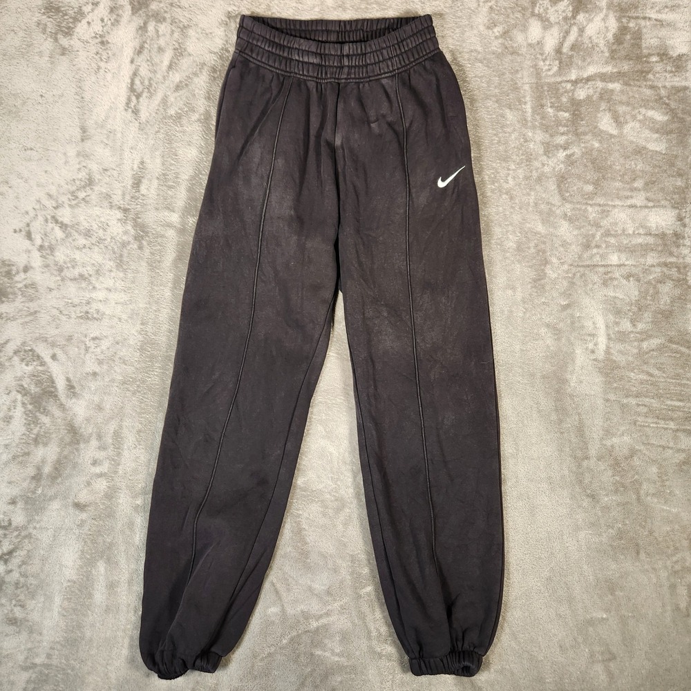 Nike Sportswear Essential Fleece Pants Mens XS‎ Black Pintuck BV4089-010